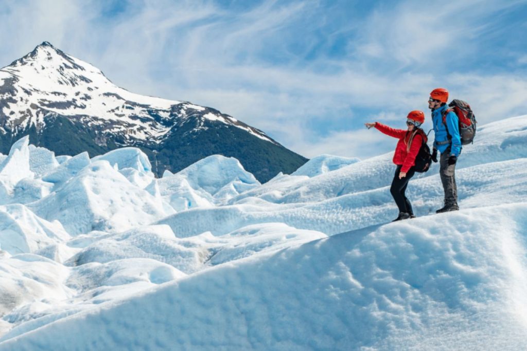 trekking sobre el hielo